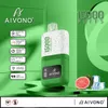 정통 aivono 마술 15000 15k 퍼프 vapes vapes 듀얼 메쉬 코일 LCD 화면 20ml 카트 재충전 가능한 e 담배 장치 대 Randm Razz Bar