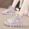 Kvinnor Y Platform Sandals Designers Märke 2023 Summer Beach Casual Shoes Woman Lace Up Wedges 9cm Fashion Sandal Ladies 240327 240412