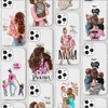 Super Mom Mama Fundas Phone Case для iPhone 13 12 11 14 15 15 Pro Max Plus XR XS 13Mini SE Силиконовые прозрачные прозрачные обложки Coques