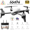 Drones zll sg106 wifi fpv rc drone 4k camera optische flow 1080p hd dual real time luchtvideo groothoek quadcopter vliegtuig dron