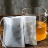 100PCS Disposable Tea Bags Empty Scented Tea Bags Filter Food Grade Non-woven Fabrics Degradable Teabags for Herb Loose Tea