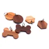 20 stcs houten ID-tags huisdiernaam hond tag anti-meest hout aangepaste katten kraag puppy tag hanger benodigdheden tagbenodigdheden
