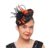 Affastore di piume Cappello Cappello Fiore Phillbox Heaban con clip per donne ragazze Kentucky Derby Party Capelli Accessori per capelli