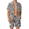 Traccetti da uomo Casino divertimento Castoli da poker Set di camicie 3D uomini casual maniche corte a maniche corte camicie da spiaggia di grandi dimensioni Shorts Hawaii