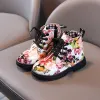 Botas Capsella para niños Botas para niñas Tobillo de tobillo de estampado de flores