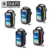 Duuti utomhuscykel Mountain Road Bike Bag Bicycle Fram Tube Panniers Waterproof Pekskärm Telefonfodral Reflekterande Bag Basket