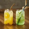 Бокалы для вина летние напитки со льдом с лимонадной банкой чай чай