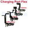 Baruile 1st USB Charger Port Connector Dock Charging Flex Cable för iPhone 11 12 13 Max Mini 14 Ersättningsdel