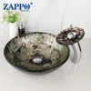 Zappo Europe Design Wasbasinbathroom Temperig Glazen wastafel Bowl toilet badkamer wastafel badbad messing kranen combo mixer kraan set