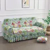 1 2 3 4 Sitzer Nordische Blüten Stretch Sofa Deckt elastische Spandex -Sofasrockabdeckungen für Wohnzimmer Universal Couch Slippcover
