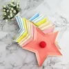8pcs Yıldız Gümüş Altın Folyo Tatlı Kağıt Tabakları Yılbaşı Gecesi Partisi Noel Parlak Sofra Takımı Jazzy Yıldız Pastel Ürünlük