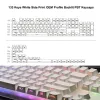 Acessórios 133 key white pbt keycap backlit rgb oem perfil impressão lateral brilho através de keycaps para cereja mx teclado de jogos mecânicos