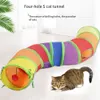 Rainbow Cat Tunnel Pet Tube Invouwbaar speelgoed speelgoed binnen speelgoed voor buitenspeelgoed voor puzzeloefening verbergen training training met bal