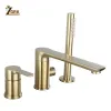 ZGRK Bathroom Faucet Floor Stand Bathtub Faucets Rotating Spout Hot Cold Bath Tub Faucet Luxury Water Mixer Tap Crane