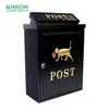 Retro Outdoor Lockable Secure Garden Ornement Boîte Mail Box Post Metal Boîte aux lettres en métal