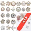 Variouty Flower Silicone Strap Decorative Ring Nails For Apple Watch Band Charms Metal Creativity Pearl Flower Rivet Accessories