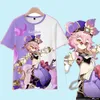 Herren Hoodies Anime Genshin Impact Dori 3D Print T Shirt Frauen Männer Sommer Kurzarm Lustige T -Shirt Graphics Tees Streetwear Cosplay Kostüm