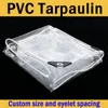 0.35MM Transparent PVC Tarpaulin Garden Canopy Awning Balcony Rainproof Cloth Door Window Rain Cover Waterproof Tarpaulin