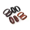 10 pezzi autentica in pelle di cuoio anello di guardia del custode anello a cerchio nero marrone caffettiere porta cinghia sostita