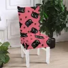 Katze gedruckter Stuhl Cover Spandex für Esszimmer elastisches Material Moderne Slipcovers Möbelabdeckungen Küche Hochzeits Bankett