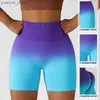 Yoga kläder sommar sömlösa hög midja yogashorts rumpa lift cykling shorts gym shorts kvinnor byxor andas tie-dye sports leggings kvinnor y240410