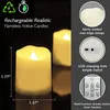 USB Rechargeable Led Candles Timer remote control Birthday Tealight Wedding Home Decorative Candle With Batteries Votive Candle