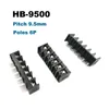 5PCSピッチ9.5mmバリアスクリューPCB端子ブロックストレートピン2/3/4/5/6/6/7/8p Morsettiera Connector 300V 25A 14AWG 2.5mm2