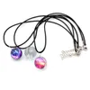 Hangende kettingen dromerige sterrenhemel neba ruimte galaxy universum ketting dubbelzijdige glazen bal zwarte letter ketting meisjes cadeau drop leveren dhzyd