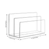 Cancella Holder Desktop Acrylic Desktop 2 sezioni Sorter Desk Desk Organizzatore Pianificazione delle lettere Multilayer Expanding Box