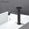 Basin Robinet Retro Industrial Style Single Cold Salle Bathroom Vessel Taps Taps Matte Black Brass Robinet Water Taps Deck Mount WB1103