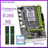 Cartes mères Qiyida x79 Ensemble de carte mère avec LGA1356 E5 2450 CPU 2PCS x 8G = 16 Go 1600MHz 12800r DDR3 Mémoire