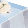 5st Wedding White Organza Tabler Runners Tracke Cover Stol Sash Party Pink Teal Decor Birthday Banket Table Flag 30x275cm