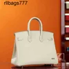 Leather Bk Designer Bags Tracing Back to the Source Handmade Customized Portable Womens Bag Platinum Bag Plain Swift Calf 10 Milkshake White