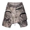 Shorts pour hommes de niche de style créateur de style détresse de lavage d'huile sale pantalon décontracté
