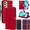 Luksusowa skórzana etui na Sfor Samsung Galaxy A13 A 13 4G SM-A135F A23 A53 A33 73 5G A04S Ułóż karty okładki Protect Protele Phone Case