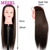 Mrrel Mannequin Head For Hairstyles 65cm Head Professional Head Practice Belle tête de poupée factice pour la coiffure Braidage