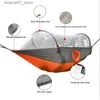 Hängemattenmücken -Netto -Anhänger Outdoor Camping Anti -Roll -Nylon -Anhänger mit Moskiton Net Single oder Double Automatic Quick Öffnungsstange