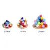 100 piezas de 15-25 mm Pompones coloridos Muñecas de bricolaje Material hecho a mano Soft Fluffy Pomm Bola para Dy Kids Toys Accessors