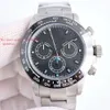 40*12.3Mm Fashion Superclone Black AAAA 7750 Chronograph Automatic Round Men's Grey Watch Business Designers Movement 115 montredeluxe