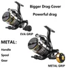 Linnhue pesca bobina de metal EVA Grip grip para equipamento de carpa Max Drag 10kg HE5007000 240408