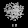 100 stcs witte zwarte transparante niet -slip siliconen snoer vergrendelingen schakelaars voor maskerstrekkingen verstelbare stop lanyard gespelde knop
