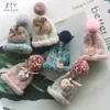 3-10PCS Knitt Bowknot Mini Hats DIY Materiał rzemieślniczy Dzieci Ułapy do włosów Akcesoria do włosów szydełka Ozdoby biżuterii małe czapki