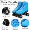 Inline Roller Skates Black Wheels Roller Skates Women Men Roller Skate Shoes Quad Sneakers Beginner Outdoor Skating Adult Double Row 4-wheel Pulley Y240410