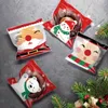 100 pcs kerst Pe Biscuit Candy Cookie Plastic Tassen Zelfklevende DIY Biscuits Snack Bakpakket Decor Kids Gift Supplies