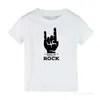 Футболки, рожденные в рок-рок-детской футболка для мальчиков, девочки, детская одежда, прохладная мода, стиль моды, дети летние рубашка с коротким рубашкой для летнего рубашки 240410