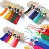 2/5/10pcs 8 cm Polyester Seidenperlen Quasten Fringe Pinsel Quasten Trimmhandwerk DIY Halsketten Schmuck Finden wichtiger Kettenzubehör finden