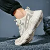 Buty zwykłe Chunky Sneakers Men 2024 Obrotowy przycisk