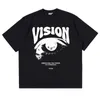 Mens T-shirt överdimensionerade 100% Cotton Eye Graphic Korean Summer Y2K Tops Tees Streetwear Harajuku kortärmad estetikkläder 240410