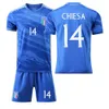 Soccer Jerseys Men's 2324 Cup Italie Home N ° 6 VILLATI 1 DONARUMA 18 BARRERA FOOTBALL KIT