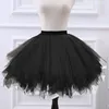Kjolar a-line kjol elegant hög midja tyll för kvinnor flerskiktad balett petticoat classic classic veckad fest puffy